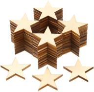 🌟 300-piece star shape unfinished wood ornaments: perfect for craft projects, christmas party decorations, and weddings (1 inch) logo