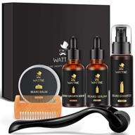 🧔 ultimate beard growth kit: derma roller, biotin oil, serum, shampoo, balm, comb - perfect gifts for men, him, dad, father, boyfriend logo