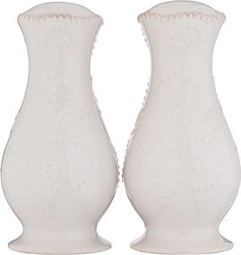 img 3 attached to Lenox French Perle White Tall Salt and Pepper Shaker Set -