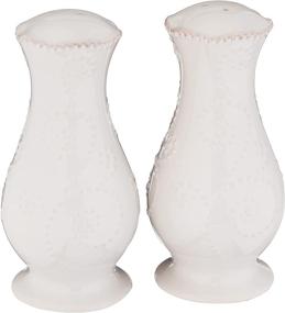 img 4 attached to Lenox French Perle White Tall Salt and Pepper Shaker Set -