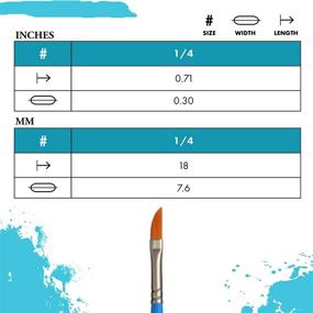 img 2 attached to 🖌️ Кисть для рисования Princeton Select Artiste Series 3750 Dagger Striper - 1/4 дюйма - Идеальна для акриловых, акварельных и масляных красок