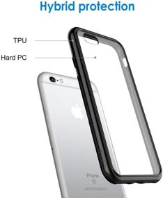 img 2 attached to JETech iPhone 6/6s Case - 📱 Shockproof Bumper Cover with Clear Anti-Scratch Back (Black)