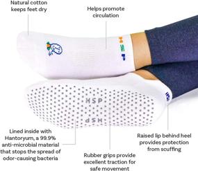 img 3 attached to 🧦 HSP Non-Slip Yoga Qi Socks: Gripping Men & Women's Non-Slip Grip Socks for Dance, Workout, Barre, Ballet, Barefoot Training