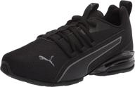 puma axelion running black green glare men's shoes for athletic logo