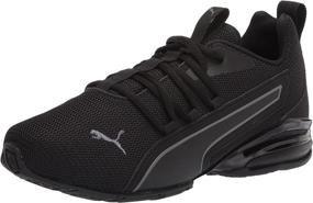 img 4 attached to PUMA Axelion Running Black Green Glare Men's Shoes for Athletic