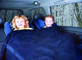 img 1 attached to 🚗 Maxsa 20013 Large Heated Travel Blanket for Cars - 12V Car Adapter, Safety Timer (41"x 57"), Navy Blue