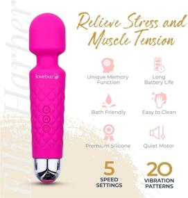 img 2 attached to 🎁 Memory-Enhanced Personal Wand Massager for Women - Easy-to-Use Vibrating Massager - 20 Vibration Modes, 5 Speeds - Includes Gift Box, Velvet Bag, and Massage Wand Techniques eBook (Pink)