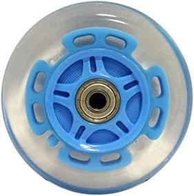 img 4 attached to 🛴 Light Up Kick Push LED Scooter Wheels for Razor Scooters - 2 Pack with Abec9 Bearings