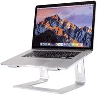 vancold laptop stand - ergonomic aluminum mount for macbook air pro, dell xps & lenovo - detachable riser notebook holder - silvery logo