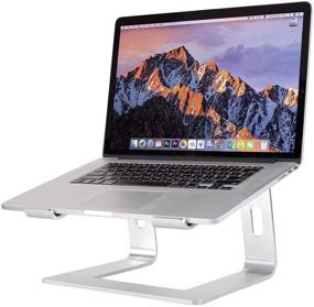 img 4 attached to Vancold Laptop Stand - Ergonomic Aluminum Mount for MacBook Air Pro, Dell XPS & Lenovo - Detachable Riser Notebook Holder - Silvery