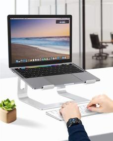 img 3 attached to Vancold Laptop Stand - Ergonomic Aluminum Mount for MacBook Air Pro, Dell XPS & Lenovo - Detachable Riser Notebook Holder - Silvery