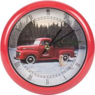 🎄 traditional carols clock: red ford truck christmas carol clock plays 12 logo