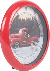 img 3 attached to 🎄 Traditional Carols Clock: Red Ford Truck Christmas Carol Clock Plays 12