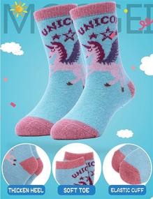 img 3 attached to Warm and Cozy: MOGGEI Kids Wool Socks for Toddlers - 6 Pairs, Perfect Winter Gift!