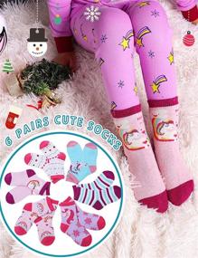 img 2 attached to Теплые и уютные: детские шерстяные носки MOGGEI для малышей - 6 пар, отличный зимний подарок!