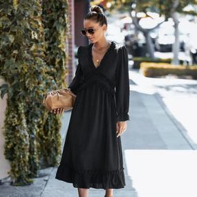 img 3 attached to 👗 Flowy Chiffon Dresses for Women - Simplee Women's Fashion