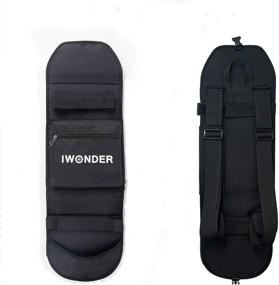 img 3 attached to 🎒 IWONDER Electric Skateboard Backpack: The Ultimate Adjustable Shoulder Foldable Carrier for Regular Skateboards & Longboards