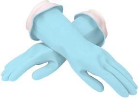 img 1 attached to 💧 Casabella Aqua Waterblock Premium Gloves Blue, Medium: Keeping Your Hands Dry and Protected!