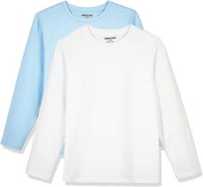 img 1 attached to 👗 Sleeves Classic Loose Fitting Crewneck Girls' Clothing by UNACOO: Comfort and Style Combined!