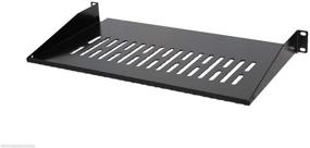img 2 attached to 📟 1U 19 Inch Rack Mount Vented Server Shelf Cantilever Tray - 8 Inch (200mm) Deep
