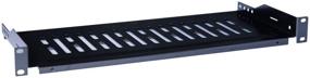 img 4 attached to 📟 1U 19 Inch Rack Mount Vented Server Shelf Cantilever Tray - 8 Inch (200mm) Deep