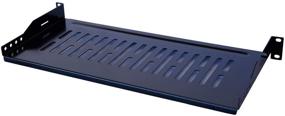 img 3 attached to 📟 1U 19 Inch Rack Mount Vented Server Shelf Cantilever Tray - 8 Inch (200mm) Deep