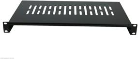 img 1 attached to 📟 1U 19 Inch Rack Mount Vented Server Shelf Cantilever Tray - 8 Inch (200mm) Deep