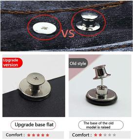 img 2 attached to 20mm GIYOMI No Sewing Jeans Buttons Kit with Metal Base - 12 Sets of Nailess Removable Metal Buttons for Replacement, Repair & Combo Thread Rivets with Screwdrivers (0.79 inch)