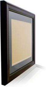 img 2 attached to 🖼️ 8.5x11 Diploma Frame with Black Over Gold Mat for GraduationMall, UV Protection Acrylic, Mahogany with Gold Beads - or Display 11x14 Document Without Mat