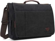 👨 17 inch laptop bag for men - travel, business & casual canvas messenger bag logo