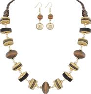 coiris statement necklace earrings n0017 khaki logo