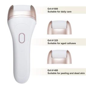 img 1 attached to 🦶 Boobeen USB Charging Electronic Foot File - Electric Callus Remover for Cracked Heels and Dead Skin, Foot File Kit