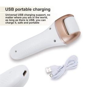 img 2 attached to 🦶 Boobeen USB Charging Electronic Foot File - Electric Callus Remover for Cracked Heels and Dead Skin, Foot File Kit