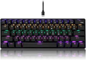 img 4 attached to 🔴 RedThunder 60% Wired Mechanical Gaming Keyboard: Ultra-Compact, Clicky Blue Switch, Rainbow RGB Backlight for Typist Laptop PC Mac Gamer (Black, Blue Switch)