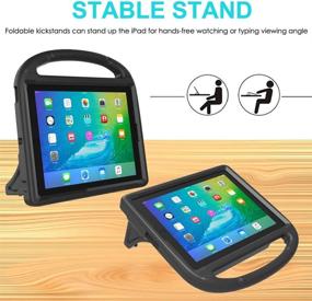 img 2 attached to 📱 SUPLIK iPad 2/3/4(9.7 inch,2011/2012) Case for Kids - Durable Shockproof Protective Handle Stand Case with Screen Protector for Apple iPad 2nd/3rd/4th Generation - Black (NOT Compatible with Other 9.7" Models)