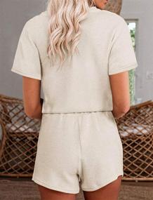 img 2 attached to MEROKEETY Womens Sleeve Sleepwear Loungewear Women's Clothing and Lingerie, Sleep & Lounge