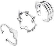 rings sterling silver heart women logo