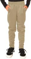 👖 medium brown stretch comfort jogger pants for boys' clothing logo