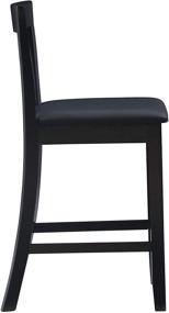 img 3 attached to 🪑 Black Linon Torino Collection Craftsman Counter Stool - Dimensions: 17.25"W x 19.5"D x 37"H