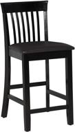 🪑 black linon torino collection craftsman counter stool - dimensions: 17.25"w x 19.5"d x 37"h logo