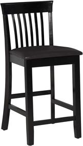 img 4 attached to 🪑 Black Linon Torino Collection Craftsman Counter Stool - Dimensions: 17.25"W x 19.5"D x 37"H