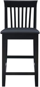 img 1 attached to 🪑 Black Linon Torino Collection Craftsman Counter Stool - Dimensions: 17.25"W x 19.5"D x 37"H