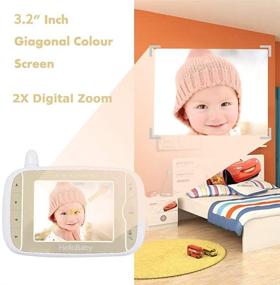 img 2 attached to 👶 Advanced Baby Monitor: Remote Pan-Tilt-Zoom Camera, 3.2'' LCD, Night Vision & More!