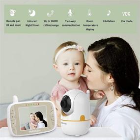 img 3 attached to 👶 Advanced Baby Monitor: Remote Pan-Tilt-Zoom Camera, 3.2'' LCD, Night Vision & More!