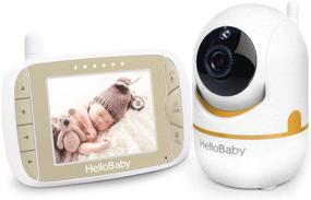 img 4 attached to 👶 Advanced Baby Monitor: Remote Pan-Tilt-Zoom Camera, 3.2'' LCD, Night Vision & More!