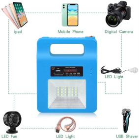 img 2 attached to 🔋 Portable Solar Generator Lighting Kit: Reliable 12000mAh Solar-Powered Electric System with Panels & 3 LED Lamps – Perfect for Camping, Emergencies, and Home Backup Power during Hurricanes