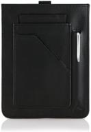leather wayfinder passport wallet black logo