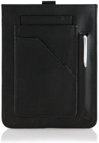 img 4 attached to Leather Wayfinder Passport Wallet Black