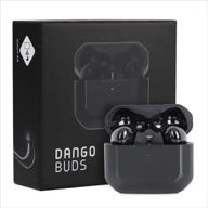 🎧 dangobuds true wireless earbuds with microphone - noise cancelling and wireless headset: premium bluetooth earbuds for gaming, workout, and sports - includes protective earbud case (black) logo