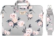 👜 mosiso macbook air 13 inch shoulder bag | camellia briefcase sleeve, grey logo